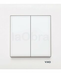 Doble conmutador Viko Karre blanco