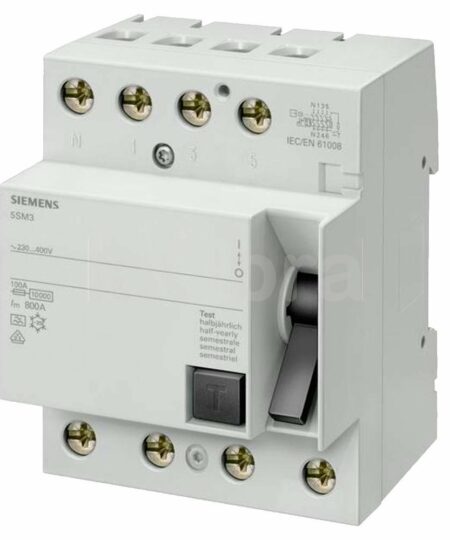 Interruptor diferencial trifásico 3P+N Siemens