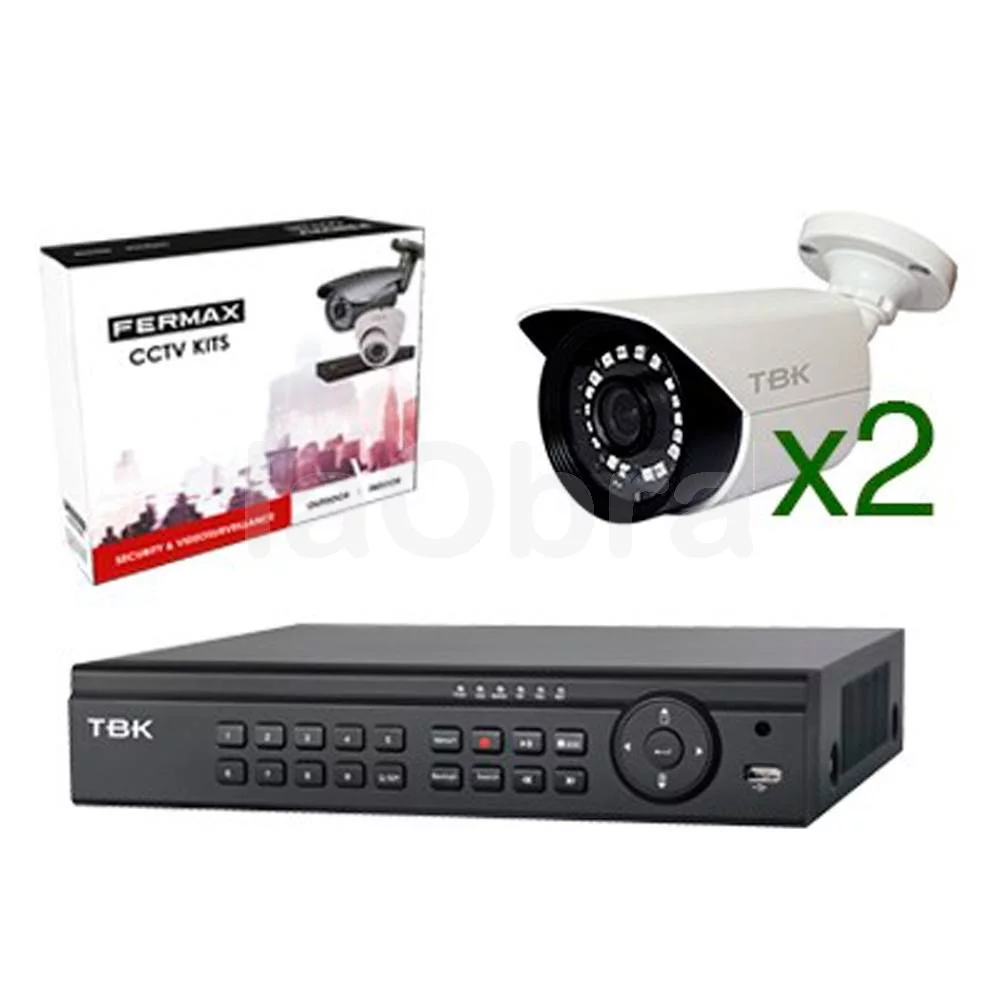 🥇 Kit 2 cámaras exterior videovigilancia con grabador Fermax al mejor  precio con envío rápido - laObra