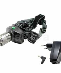 Linterna frontal led 3 w con zoom recargable profesional