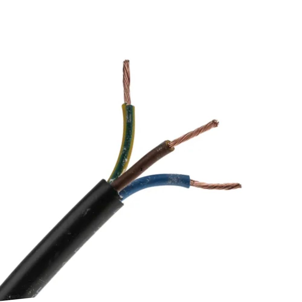 Cable Flexible H05VV-F 3x1 Mm² - Negro, 50 Metros | Para Conexiones Eléctricas En Interiores