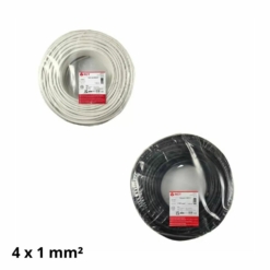 Manguera eléctrica H05VV-F blanca/negra 4 x 1 mm²