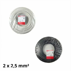 Manguera eléctrica RV-K negra/blanca 2 x 2.5 mm²