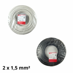 Rollo de manguera RVK negro y blanco 2 x 1,5