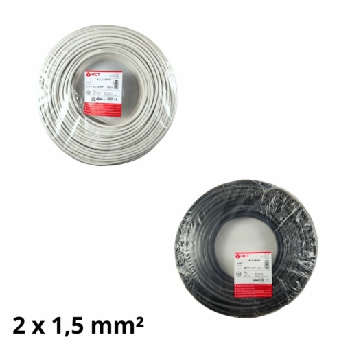 Rollo de manguera RVK negro y blanco 2 x 1,5