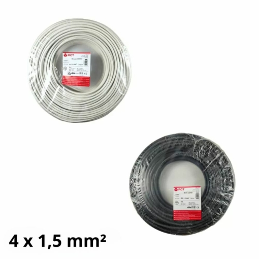 Rollo de manguera RVK negro y blanco 4 x 1,5