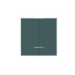 Tecla gris oscuro partida con visor para interruptor y conmutador doble Panasonic Karre Plus WKTR00101DG