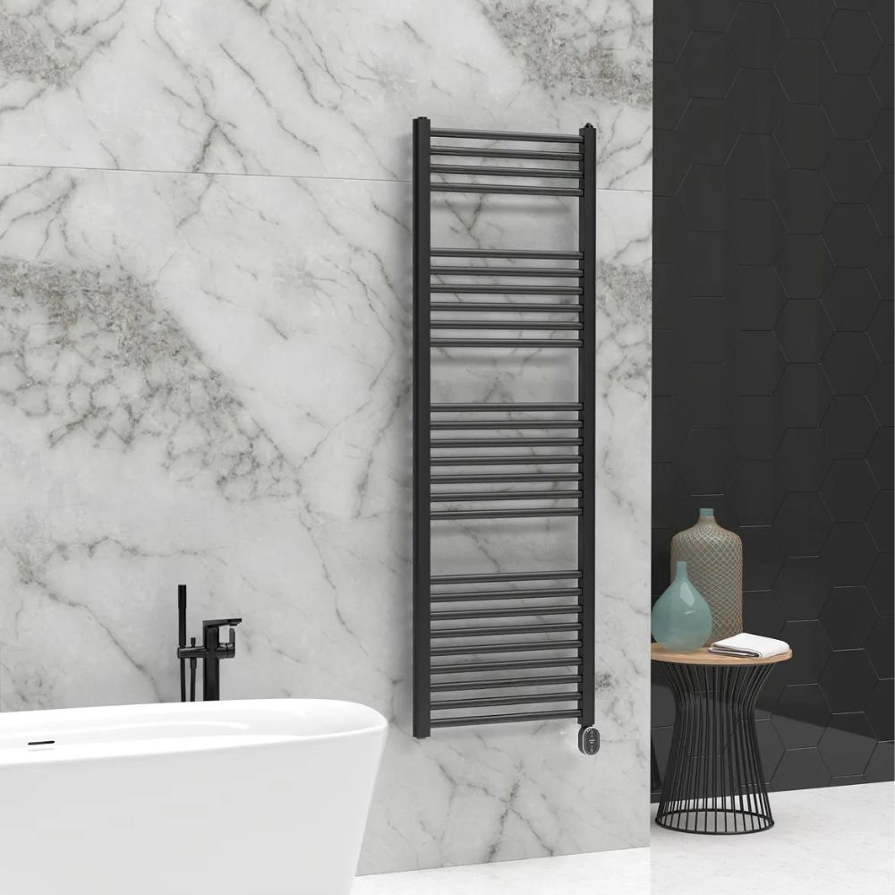 Toallero Oval Rointe Negro Montaje en pared