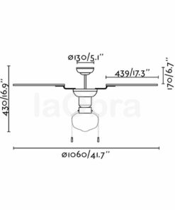 Ventilador de techo Aruba dimensiones