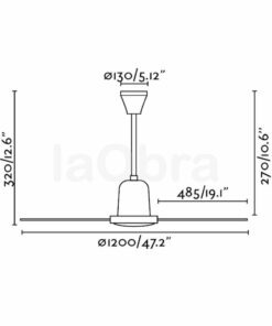 Ventilador de techo Eco Indus dimensiones