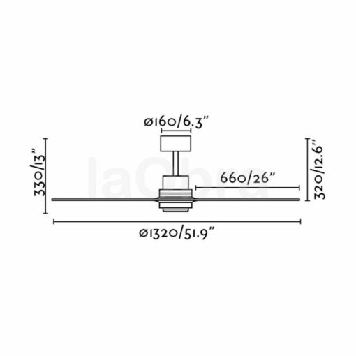 Ventilador de techo Lantau dimensiones
