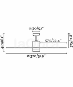 Ventilador de techo Palk dimensiones